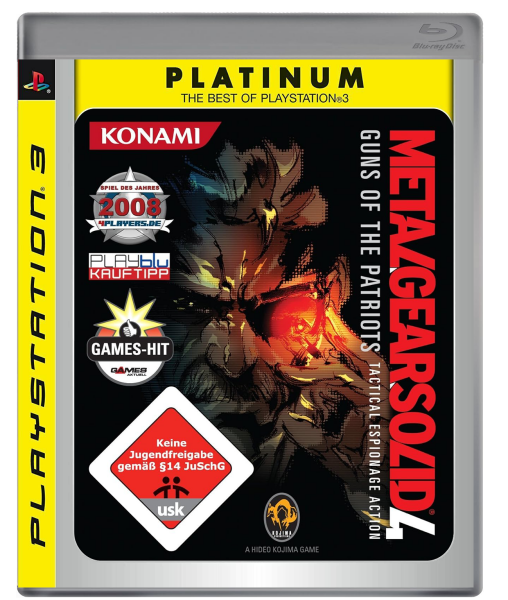 Metal Gear Solid 4: Guns of the Patriots (Platinum) (EU) (complet) (comme neuf) - PlayStation 3 (PS3)