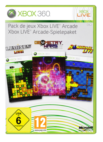 Xbox Live Arcade-Spielepaket (Lumines Live!, Geometry Wars 2, Bomberman Live) (EU) (OVP) (neuwertiger Sammlerzustand) - Xbox 360