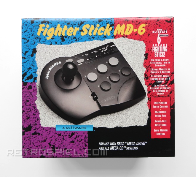 Fighter Stick MD-6 Asciiware Pour Megadrive – Manette Joystick Rétro Gaming Avec Boîte D’origine