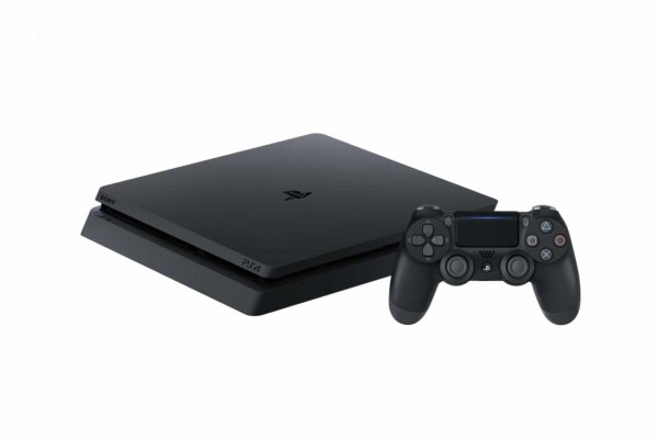 Sony PlayStation 4 Slim (Black) (CUH-22XXB, 1TB) incl. Controller & Cables (EU) (loose) (very good condition) - PlayStation 4 (PS4)