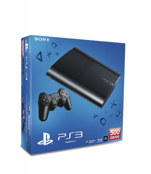Sony PlayStation 3 Super Slim ("Charcoal Black", Schwarz) (CECH-40XXC, 500GB) (EU) (OVP) (sehr guter Zustand) - PlayStation 3 (PS3)