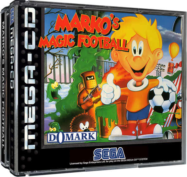 Markos Magic Football (incl. spine card) (EU) (CIB) (mint condition) - Mega CD