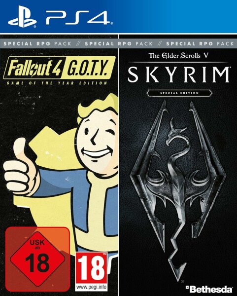 Bethesda Special RPG Pack (Fallout 4 GOTY Edition + Elder Scrolls V Skyrim Special Edition) (EU) (OVP) (sehr guter Zustand) - PlayStation 4 (PS4)