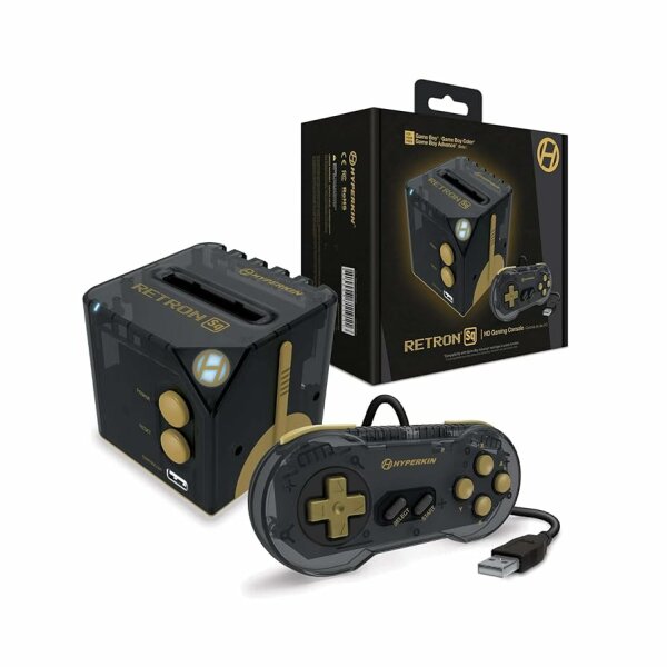 RetroN Sq HD (Version 1.2) (Black Gold) (EU) (OVP) (neuwertiger Sammlerzustand) - Nintendo Game Boy Advance (GBA)