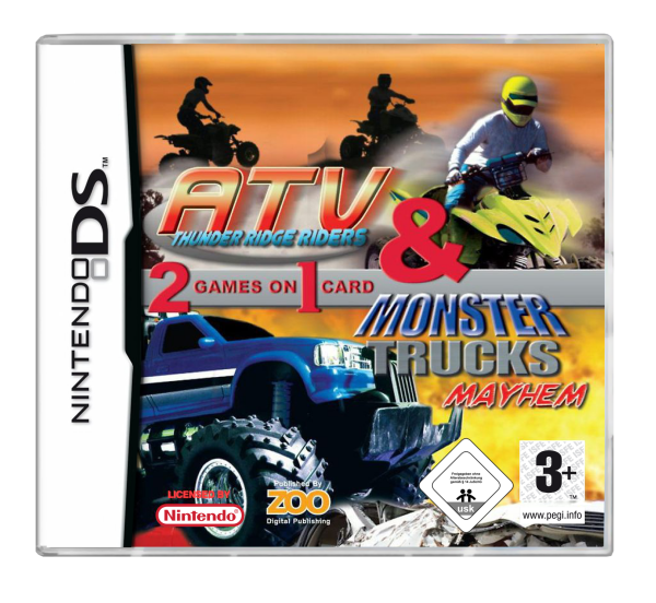 ATV Thunder Ridge Riders & Monster Trucks Mayhem (EU) (complet) (très bon état) - Nintendo DS