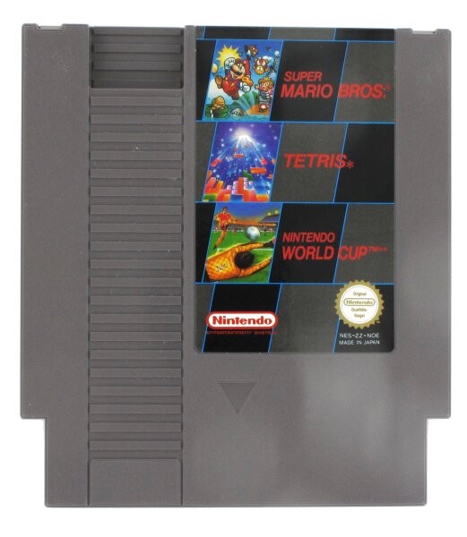 3-in-1 Super Mario Bros. / Tetris / Nintendo World Cup (EU) (lose) (acceptable) - Nintendo Entertainment System (NES)